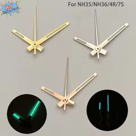 8*12*12.5mm NH35 Hands Rose Gold Silver Gold Watch Hands Green Luminous For NH35/NH36/4R/7S Movement