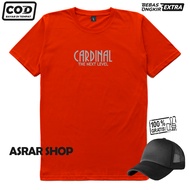 Cod Kaos Distro gratis topi Terbaru Premium Quality CARDI TNT Text SILVER Kata Kata Atasan kaos Pria