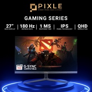 [Pre-Order] PIXLE Gaming Monitor 27 inch |  2K QHD 180hz 1ms Flat 2560 x 1440p IPS (Black/Pink)