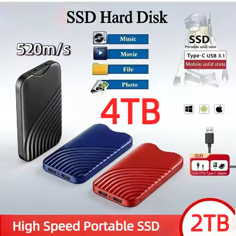 T8 Portable SSD 1TB 2TB SSD Hard Drive 4TB External SSD USB 3.1 High Speed Mobile Hard Disk HDD Stor