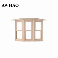 [AWHAO] Miniature Pavilion 1:12 Scale Miniature Gazebo Dollhouse Shell Unfinished Bonsai Decoration 