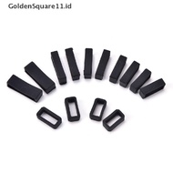 GoldenSquare11 2pcs 14mm-26mm Rubber Silicone Watch Band Loop Strap