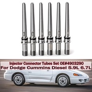 6PCS Car Injector Connector Tube 4903290 for 5.9L 6.7L 2003-2012 2872288 4088578 2872395