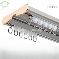 Thickened Aluminum Alloy Curtain Double Track Curtain Track Curtain Rod Double Slide Track Curtain Accessories Free Accessories DJW8