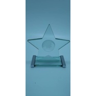 Crystal Star Award With Globe