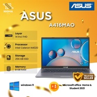 Laptop ASUS A416MAO Intel Celeron N4020 8GB SSD25Gb Win11+OHS 2021