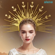 ALENE Glory Headband, Sun God Star Halloween Headband, Fashion Moon Gold The Halo of the Virgin Mary