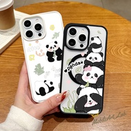 Untuk iphone 16 Sarung Telefon 11 12 13 14 15 Pro Max Casing Panda Comel xr xs Max 7 8 Plus Jelas Ke