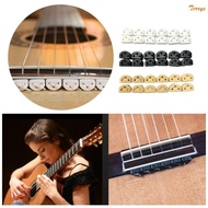 TER 12Pcs set Classical Guitar String Retainer String Guide String Buckle Triple-Cornered Chord Tie 