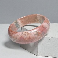 薔薇輝石 手鐲 全粉玉化 老礦原礦 內徑 58mm 玫瑰石 手環 桃花玉