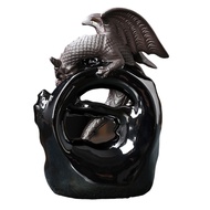 Dragon Incense Burner Ceramic Winged Dragon Backflow Incense Holder Waterfall Incense Burner for Med