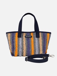 Fluffy Stripe Silk Chenille Capri Mini Beach Bag