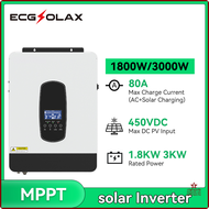 [op106] ECGSOLAX Hybrid Solar Inverter 3KW 1.8KW 12V/24V Inverter Off Grid Built in 80A MPPT Control