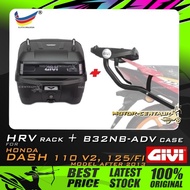 SET KOMBO KOTAK/BOX GIVI B32NB-ADV TOP CASE + GIVI HONDA DASH V2 HRV HEAVY DUTY RACK