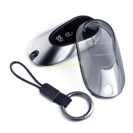 Black Transparent Car Key Fob Case Cover For Mercedes Benz C E S CLE GLC EQE EQS Class 300 350 450 5