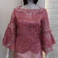 เสื้อลูกไม้สุดหรู [VI1823] Size : 36"-44" (เสื้อออกงานเสื้องานแต่งเสื้อลูกไม้หรูๆเสื้อลูกไม้สวย)
