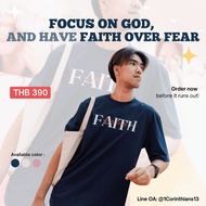 Faith Over Fear Christian Shirt [NavyBlue] Comfortable To Wear Stylish Suitable For All Occasions by