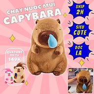 Thú nhồi bông Capybara chảy nước mũi êm mịn dễ thương cao cấp - Size từ 25cm đến 90cm - Quà tặng gấu