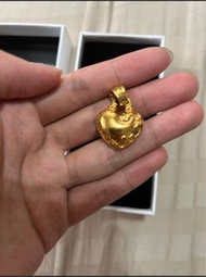 bill wall leather bwl Pillow Heart Pendant with Yellow Gold Plated  金心