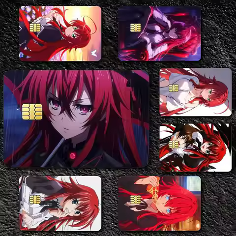 High School DxD Rias Gremory Credit Card Skin Stickers For VISA Bank Bus Metro Access Card Protectiv