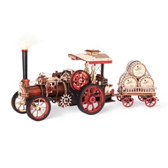Robotime 3d Wooden model ROKR Steam Engine Mechanical 3D Wooden Puzzle LKA01 Meaningful gift