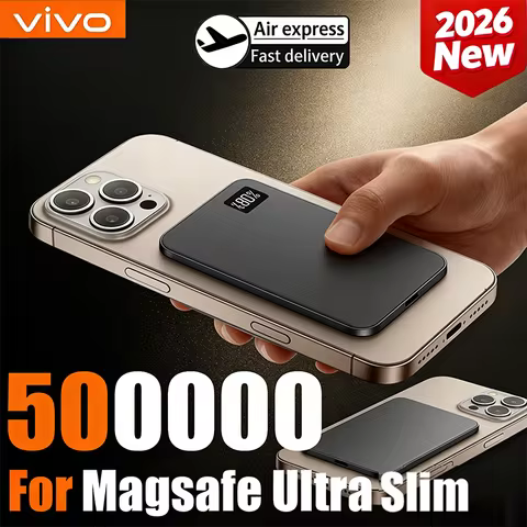 ViVO 3c Certified 500000mAh Ultra-thin for MagSafe Powerbank Magnetic Wireless Mobile Battery Fast C
