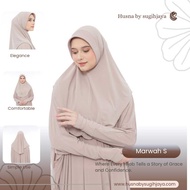 HUSNA Bergo Ped Marwah Hijab Size S Premium Jersey ORIGINAL HUSNA INSTANT HIJAB