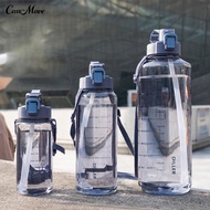 1050ml/2000ml/4000ml Water Bottle Fast Flow Leak Proof Measuring Scale Print Reusable BPA Free Water
