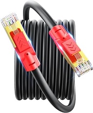 SNANSHI Cat 8 Ethernet Cable 25ft - 40Gbps 2000MHz High Speed Shielded LAN Cable for Gaming, PS5, Xb
