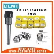 1pc handle MT1 ER16 MTB1 ER16A M6 Morse#1 taper holder collet chuck+10pcs spring collet 1/2/3/4/5/6/
