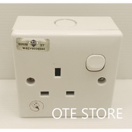 1G 13A SWITCHES SOCKET + 3 X 3 PVC NUT BOX BASE