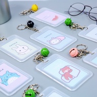 7 Keychain Transparent Creative Student ID Card Bus Cartoon Protective Case Bell Card Case Ximu XM8W