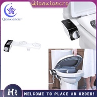 Bidet Toilet Seat Attachment Ultra-Thin Non-Electric Self-Cleaning Dual Nozzles Wash Cold Water
