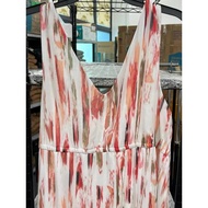 DKNY BRKN BRSH STROKE ABSTRACT PRINT MIDI DRESS, P4DBVX12-H3W (SD1536)