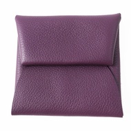 愛馬仕 Bastia Verso Cassis Rouge Garance 銀色五金顏色零錢包，成色極佳，帶 U 字印記和原裝盒。正品，法國製造。女士款