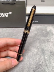 【經典收藏】萬寶龍MONTBLANC 大班146 黑金鋼筆 鍍金筆尖 永恆設計
