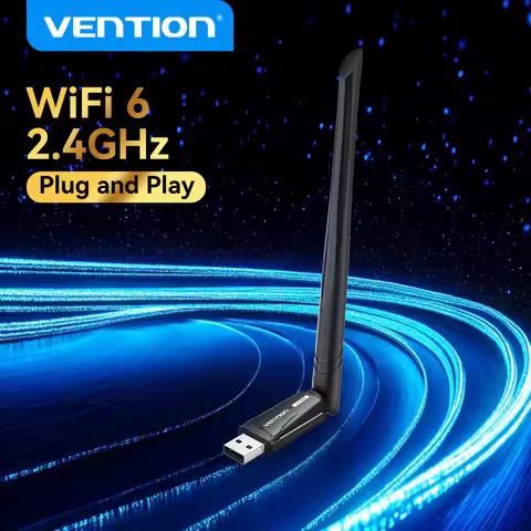 Vention WiFi6 USB Adapter 2.4Ghz Signal Reception for PC Laptop Windows 7/10/11 USB WiFi Dongle Ante