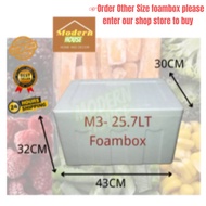 Modernhouse ] M3 Foam Box Polystrene Box Polyfoam Courier Ice box kotak bekas gabus putih kotak buih