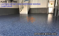 BLUE MIX COLOUR  / FLAKE COATING  /  1KG / Lapisan Epoxy Serpihan Warna Flake coating  / Epoxy Flake Coating System for Toilet &amp;  Kitchen Floor Tile etc