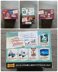 Snoopy & Woodstock -  Terrarium On Vacation Figure Set