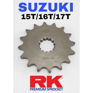 RK Front Sprocket SUZUKI Vstrom 650 15T 16T 17T Depan Sprocket RK525 Gigi GSXR750 GSXS750 V-Strom 10