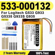 Brand-New 533-000132 Battery For Logitech G533 G933 2500mAh 603450 533-000132 Rechargeable Battery +