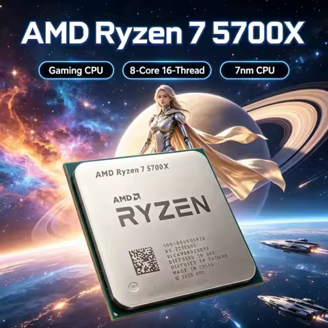 AMD R7 5700X AM4 CPU 8C 16T 32MB L3 Cache for Gaming Design and Productivity Desktop