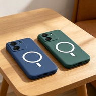 Back Protective Shell For Redmi 13C 4G With Magnetic Sticker For Xiaomi POCO C65 TPU Cover