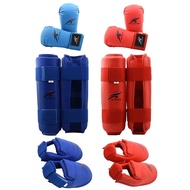 （A Sell Well030）✹✒ Leg Hand Foot Protector Taekwondo Sparring Gear Set Shin Guard Women Bands Palm Boxing Gloves Karate Shoes MMA Men Child Kids
