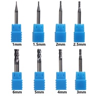 Endmill ตัด 4 ขลุ่ย Mill 1mm 1.5mm 2mm 2.5mm 3mm 4mm 5mm 6mm โลหะผสมคาร์ไบด์ทังสเตนเหล็ก Milling CUTTER End Mill โลหะ Cutt