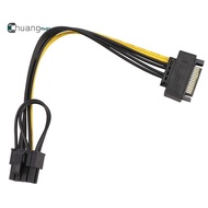 15Pin  Male to 8Pin(6+2) PCI-E Power Supply Cable  Cable 15-Pin to 8 Pin Cable 18AWG Wire for Graphi