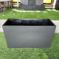 RUDI PB4 Matte Premium Thick Reinforcement Extra Large Fiberglass White Planter Box Garden Flower Po