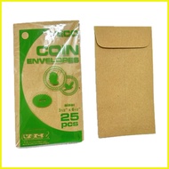 ℅ ◛ ❃ VECO Coin Envelopes #7 #8 Sold per pack (25pcs)