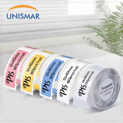 1PK Marklife P15 Printer Label Sticker 12x40mm 15x30mm 15x50mm Thermal Label Paper Compatible with P